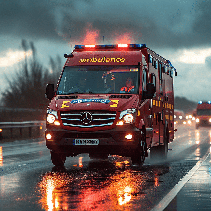 a_UK_ambulance_driving_down_a_motorway_to_an_emerg_5389eb61-9cb8-4f26-a694-fed68caa6a5e a_UK_ambulance_driving_down_a_motorway_to_an_emerg_5389eb61-9cb8-4f26-a694-fed68caa6a5e